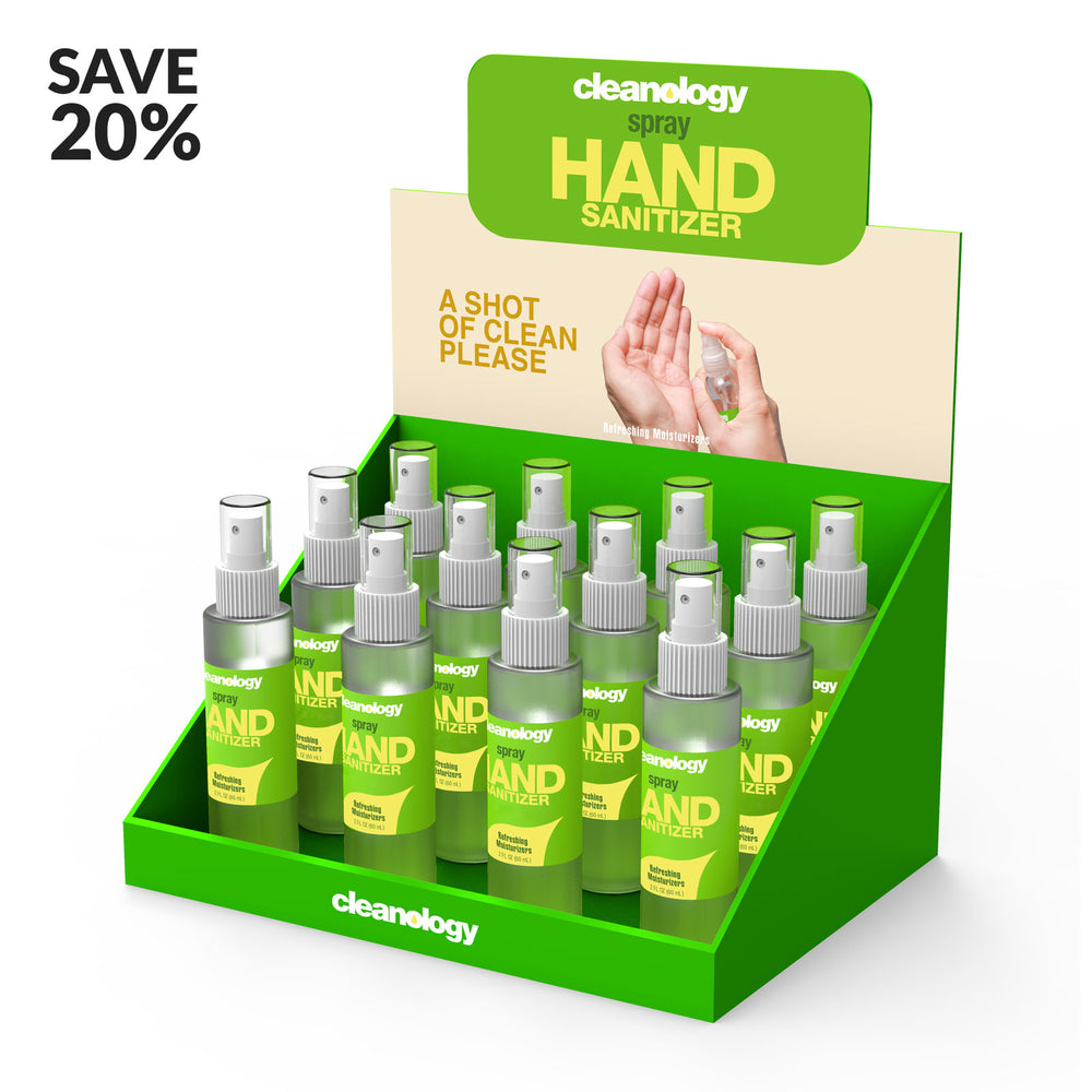 Cleanology Hand Sanitizer Spray 2 FL OZ (60 mL) 12 pack